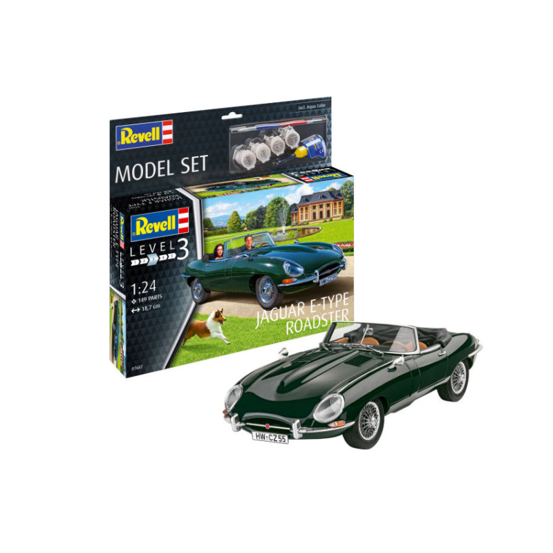 1:24 Revell Jaguar E type Roadster Model SET KIT