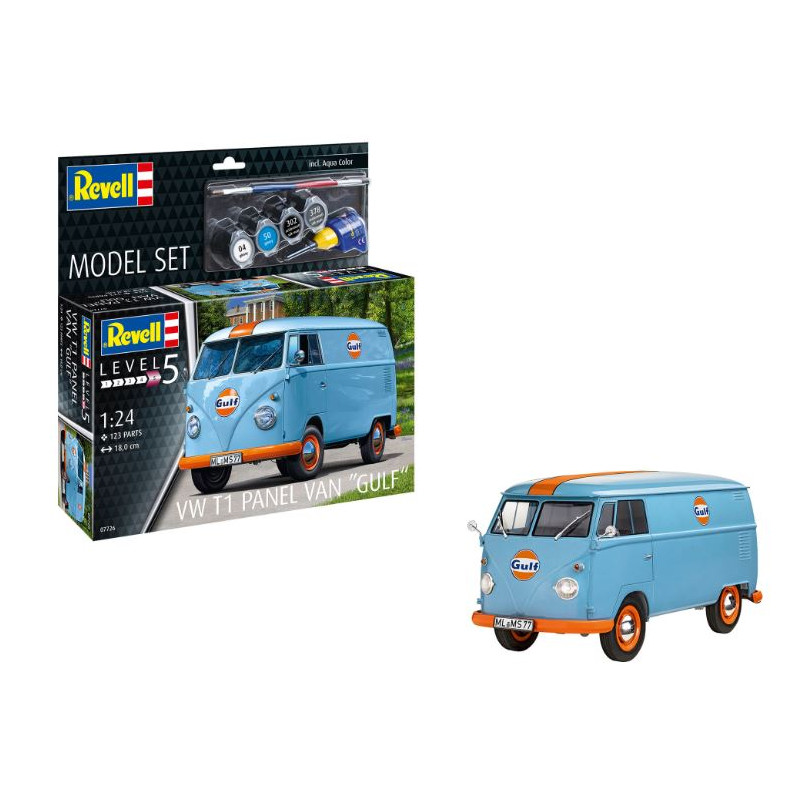 1:24 Revell Model SET VW T1 Panel VAN Gulf KIT