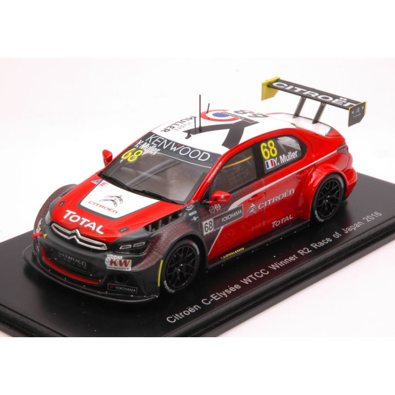 1:43 Spark Citroen C elisee N68 Winner R2 Japan 2016 Yvan Muller