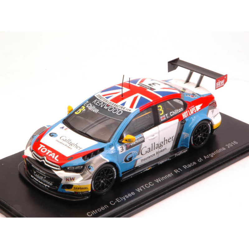 1:43 Spark Citroen C elisee N3 Winner Race Argentina 2016 TOM Chilton