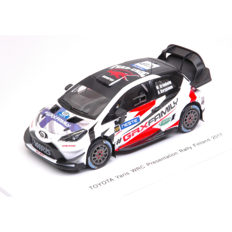 1:43 Spark Toyota Yaris WRC Presentation Nvip Rally Finland 2017 Gronholm karppan.