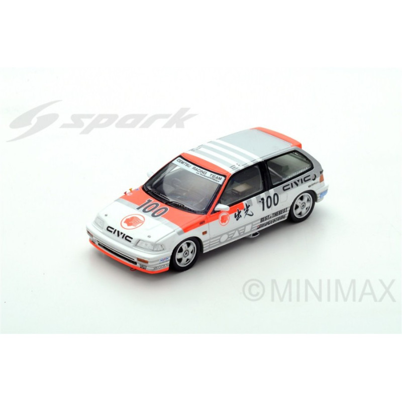 1:43 Spark Honda Civic EF3 N100 Winner GRP3 JTC Suzuka 1989 U.katayama e.muraopacosu