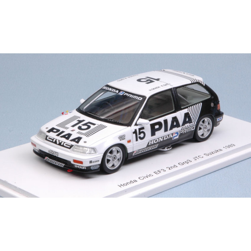 1:43 Spark Honda Civic Piaa Nakajima Planning Civic EF3 1989 H.okada k.sato