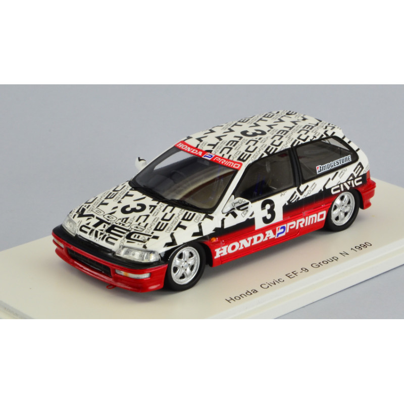 1:43 Spark Honda Civic EF9 N3 Suzuka Circuit Test 1990 Satoru Nakajima