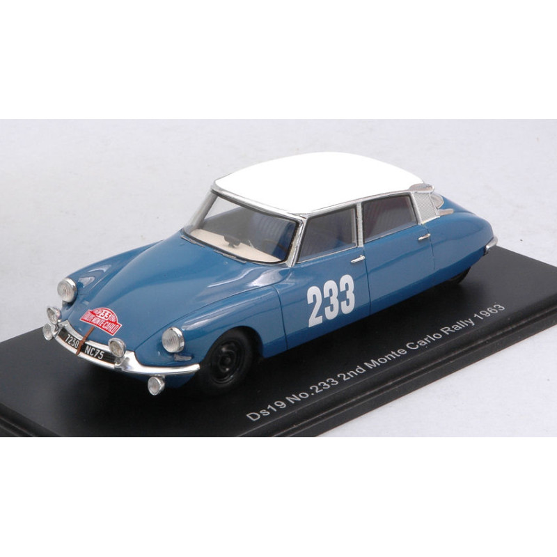 1:43 Spark Citroen DS19 N233 2nd Monte Carlo 1963 P.toivonen a.jarvi