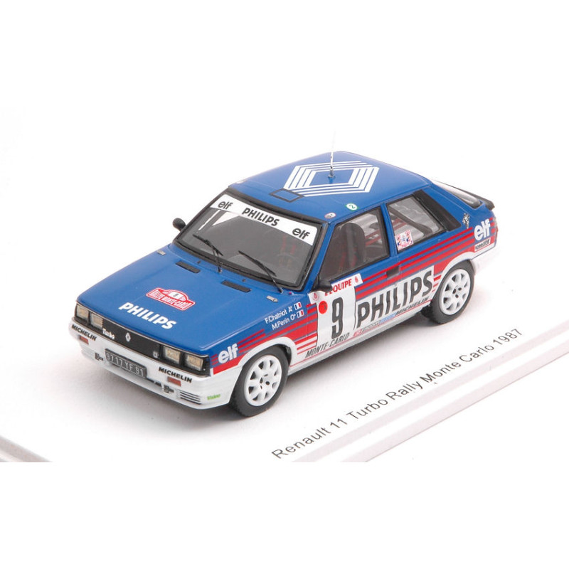 1:43 Spark Renault 11 Turbo N8 Rally Monte Carlo 1987 Chatriot perin