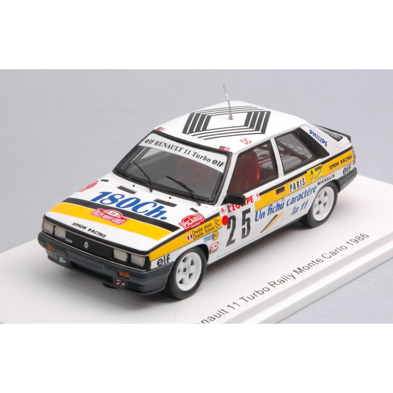 1:43 Spark Renault 11 Turbo N25 Monte Carlo Rally 1986 A.oreille s.oreille