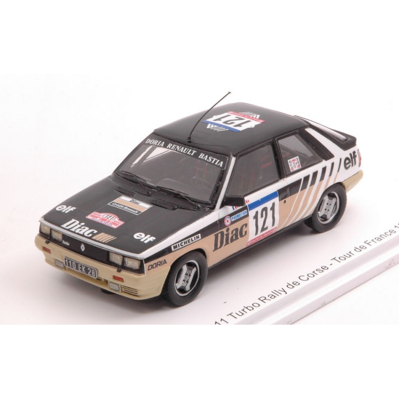 1:43 Spark Renault 11 Turbo N121 TDC Rally France 1984 J.p.deriu j.mariani