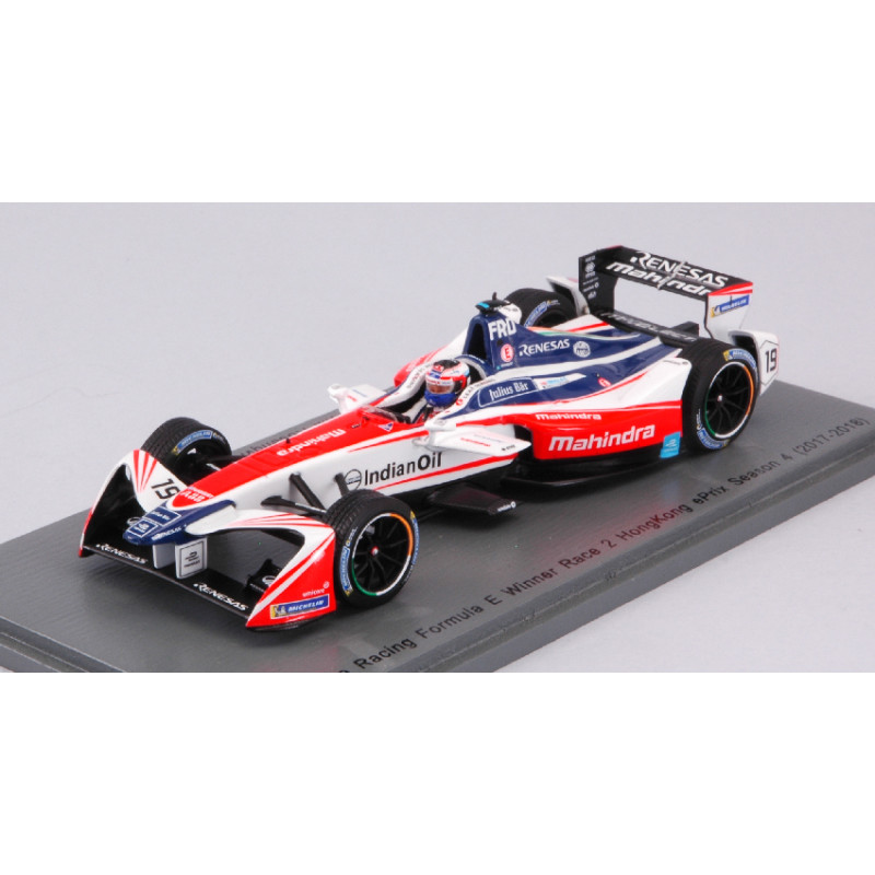 1:43 Spark Mahindra N19 Winner Rd.2 Hong Kong Formula E (2017 2018) F.rosenqvist