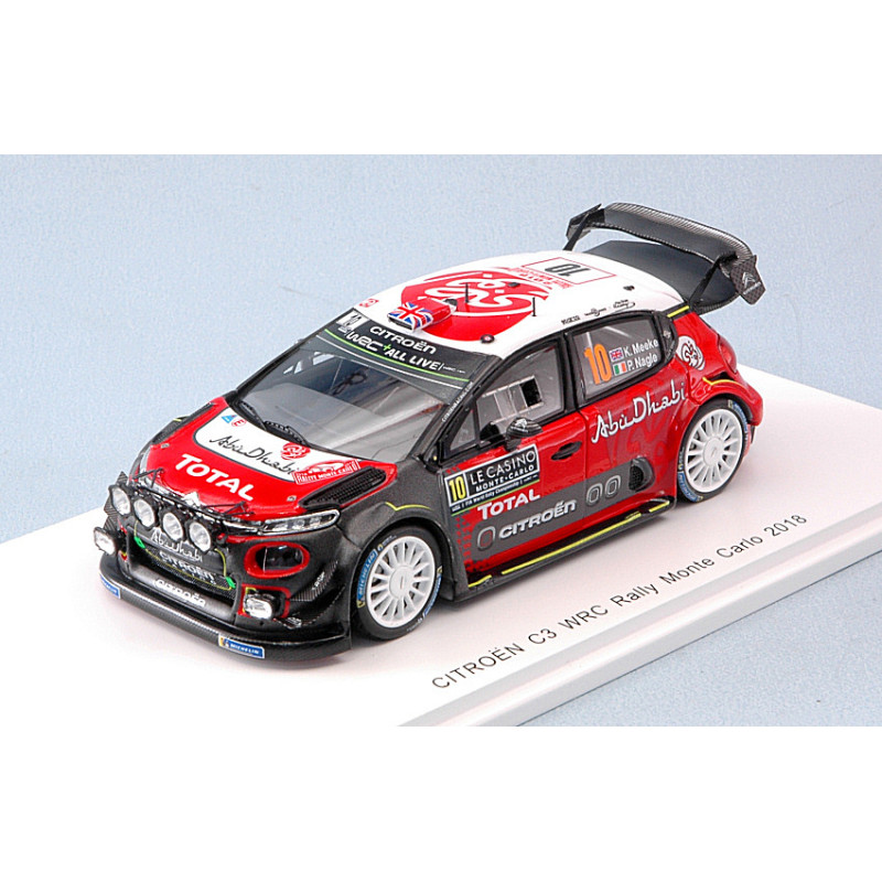 1:43 Spark Citroen C3 WRC N10 4th Monte Carlo 2018 K.meeke p.nagle