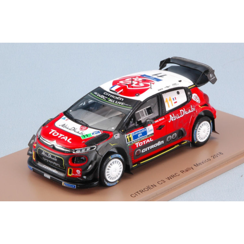 1:43 Spark Citroen C3 WRC N11 5th Rally Guanajuato Mexico 2018 S.loeb d.elena