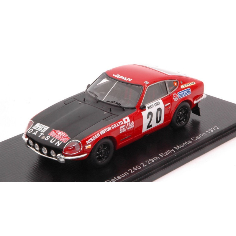 1:43 Spark Datsun 240 Z N20 29th Monte Carlo 1972 T.fall m.wood