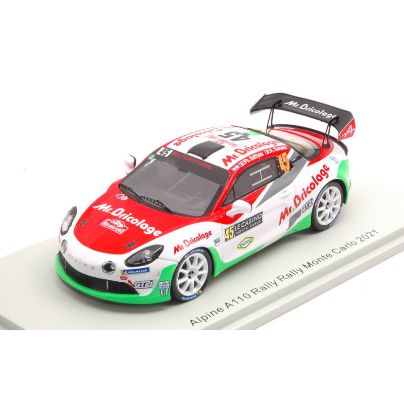 1:43 Spark Alpine A110 N45 Rally Monte Carlo 2021 P.baffoun a.dunand