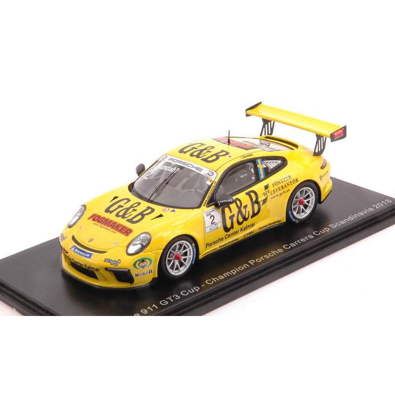 1:43 Spark Porsche 911 GT3 CUP N2 Carrera CUP Scandinavia 2018 L.sundahl