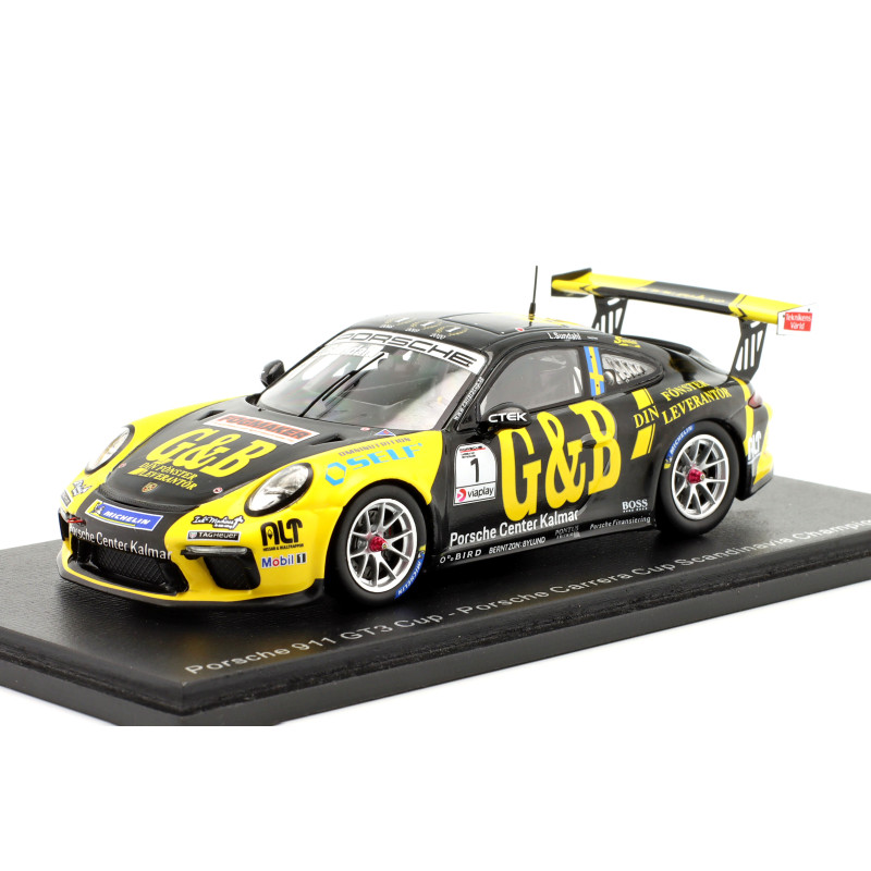 1:43 Spark Porsche 911 GT3 CUP N1 Carrera CUP Scandinavia Champion 2021 L.sundahl