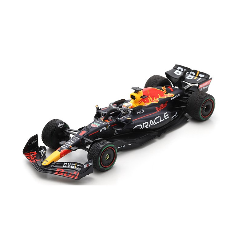 1:43 Spark RED Bull MAX Verstappen 2022 N1 Winner Japan GP W/N1/W.CH.BOARD