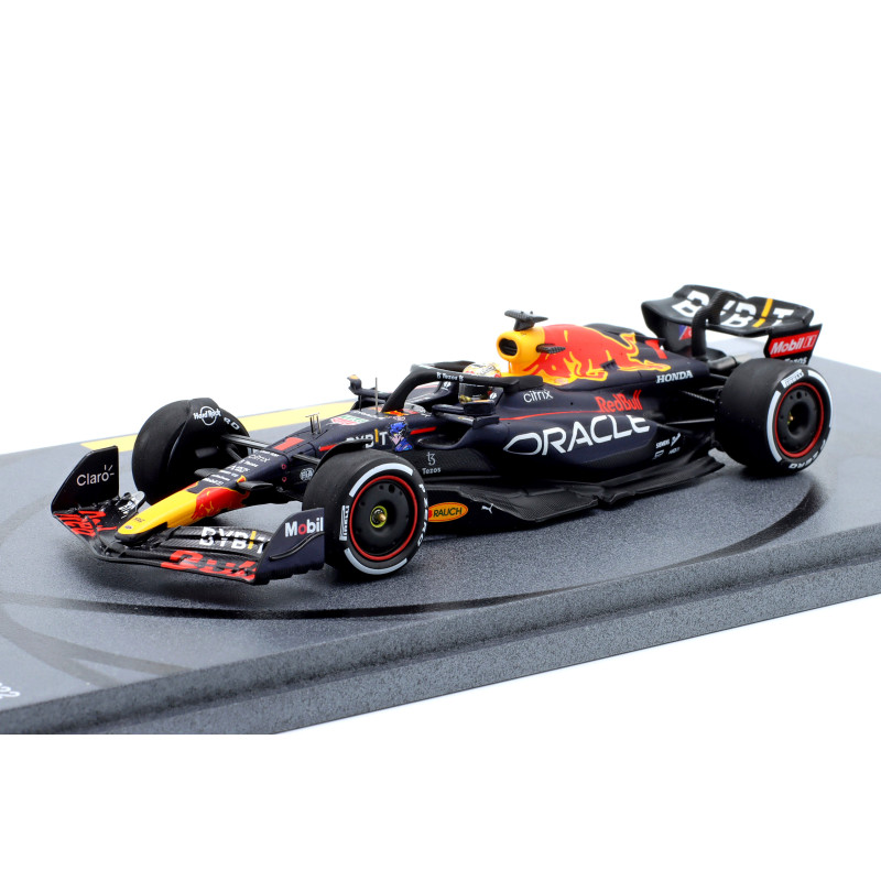 1:43 Spark RED Bull MAX Verstappen 2022 N1 Winner ABU Dhabi GP (w/tyre Marks)