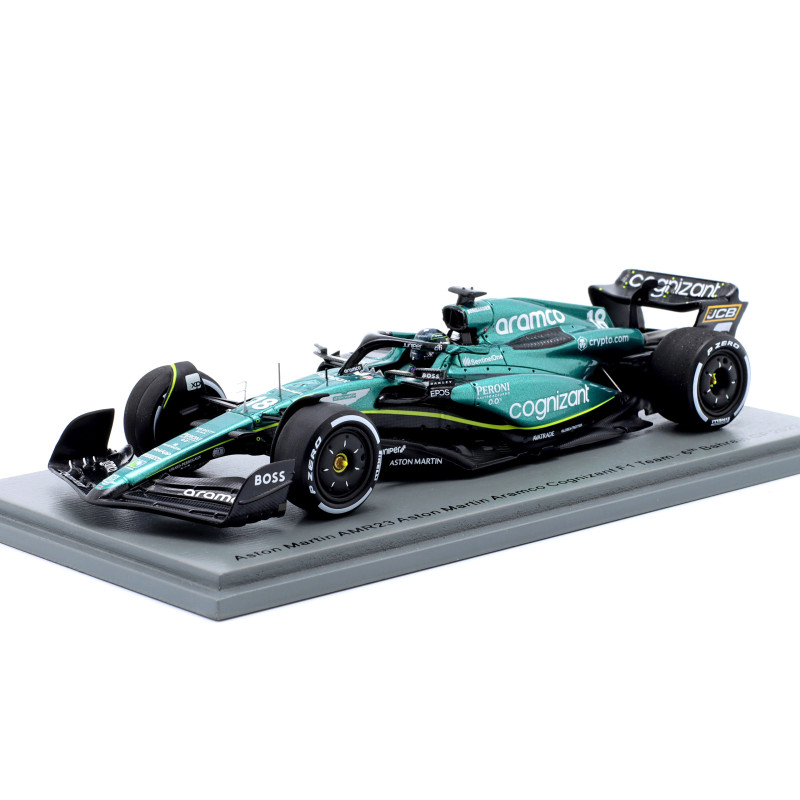 1:43 Spark Aston Martin AMR23 N18 6th Bahrain GP 2023 Lance Stroll