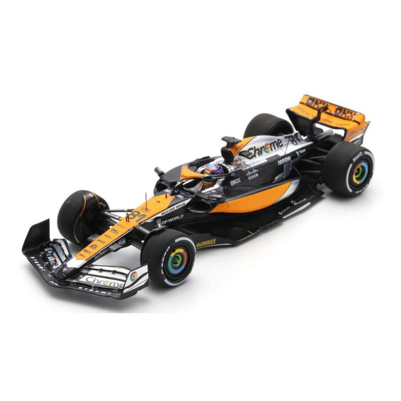 1:43 Spark MC Laren MCL60 N81 4th British GP 2023 Oscar Piastri W/pit B.