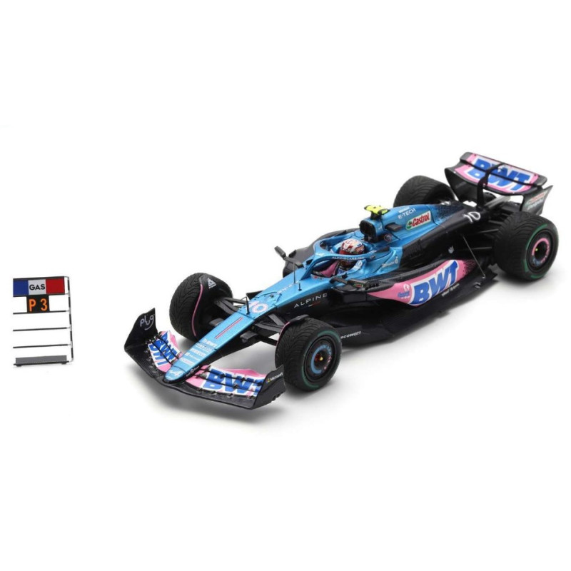 1:43 Spark Alpine A523 N10 3rd Dutch GP 2023 Pierre Gasly With PIT Board