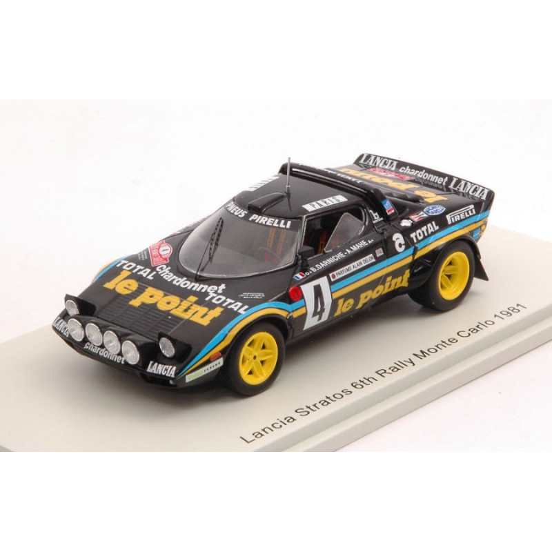 1:43 Spark Lancia Stratos N4 6th Monte Carlo 1981 B.darniche a.mahe'