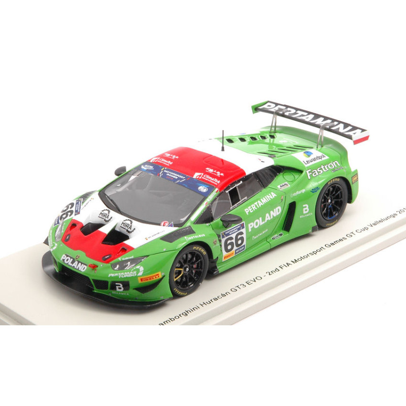 1:43 Spark Lamborghini Huracan GT3 N66 2nd Vallelunga 2019 Lewandoski janosz