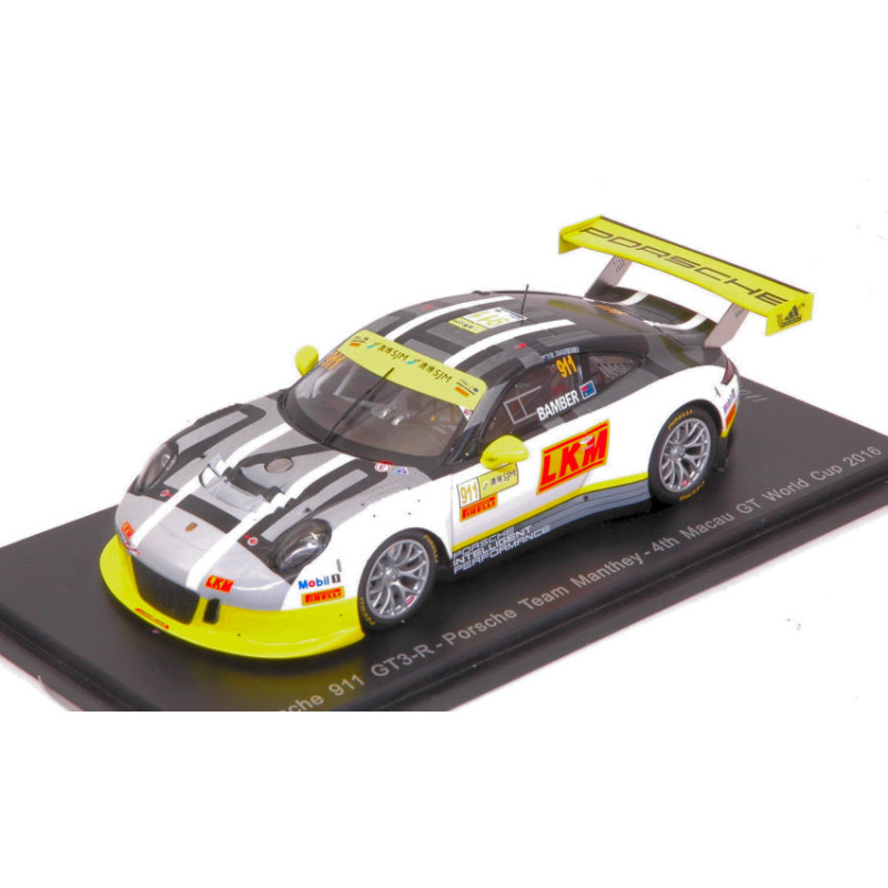 1:43 Spark Porsche 911 GT3 N911 4th Macau GT World CUP 2016 E.bamber