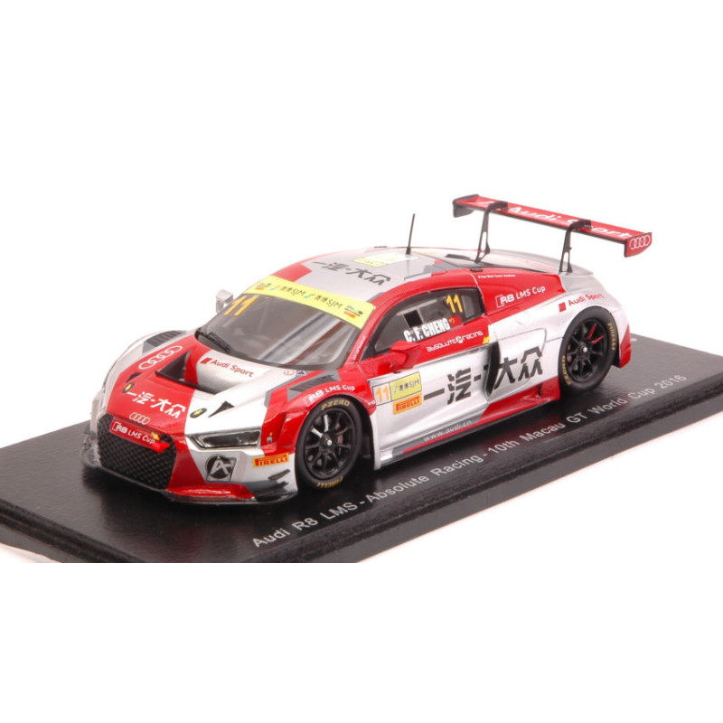 1:43 Spark Audi R8 LMS N11 10th Macau GT World CUP 2016 Cheng Congfu