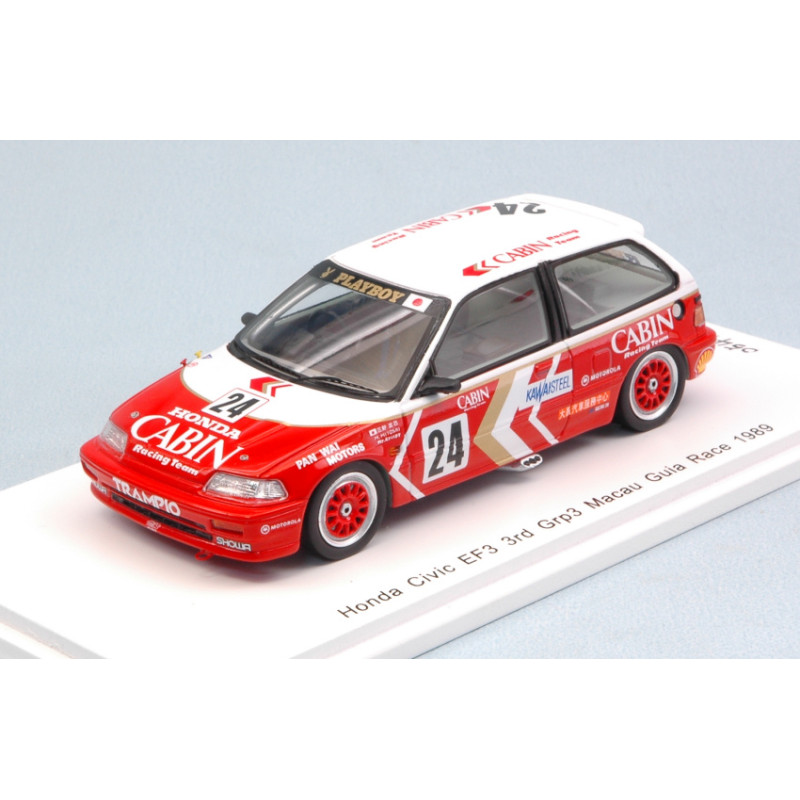 1:43 Spark Honda Civic EF3 N24 3rd Macau Guia Race 1989 Masami Miyoshi