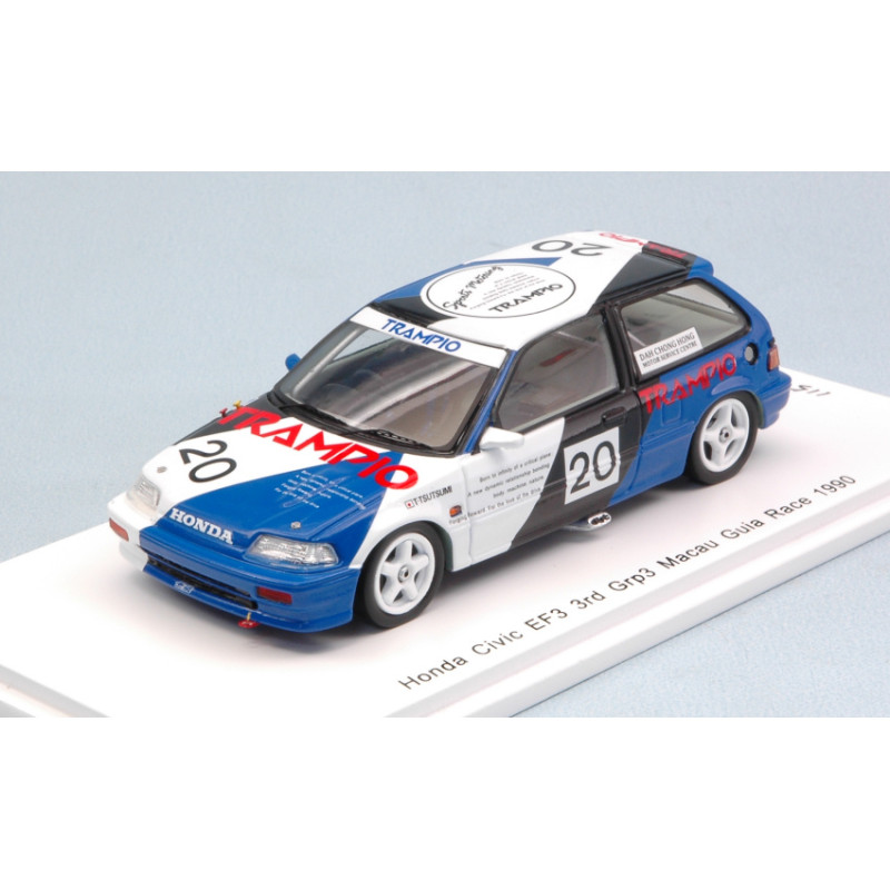 1:43 Spark Honda Civic EF3 N20 3rd Macau Guia Race 1990 Tomohiko Tsutsumi