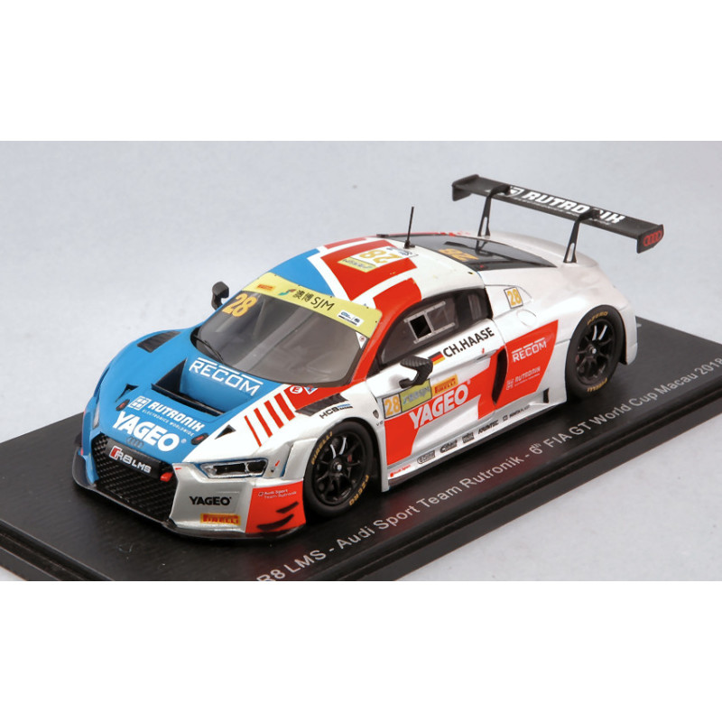 1:43 Spark Audi R8 LMS N28 FIA GT World CUP Macau 2018 C.haase