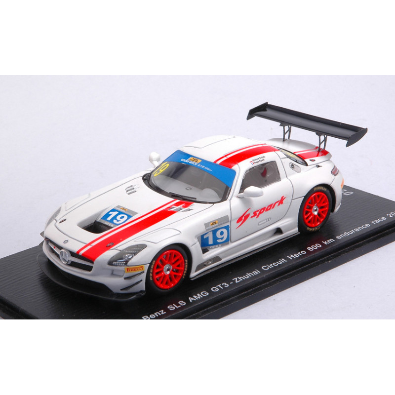 1:43 Spark Mercedes SLS GT3 N19 Zhuhai Circuit Hero 600 KM 2018 S.ortelli h.ripert