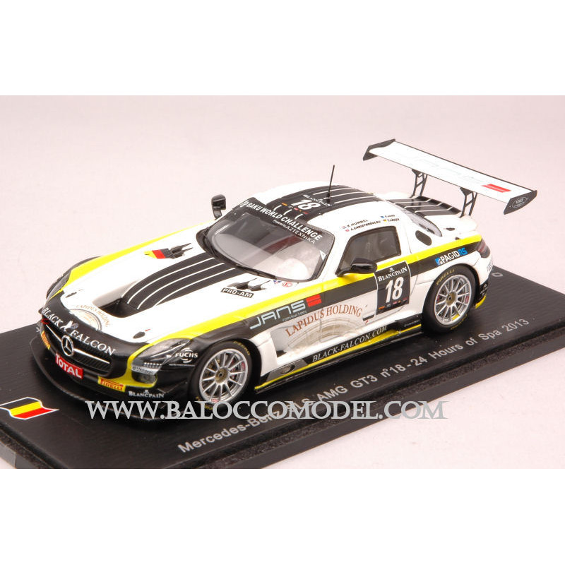 1:43 Spark Mercedes SLS GT3 N18 24H SPA 2013 Hummel jans jager christodoulou