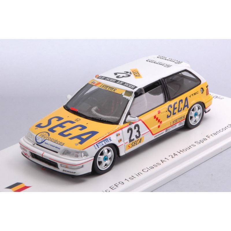 1:43 Spark Honda Civic EF9 1st Class A1 24H SPA 1990 R.koentges p.fermine