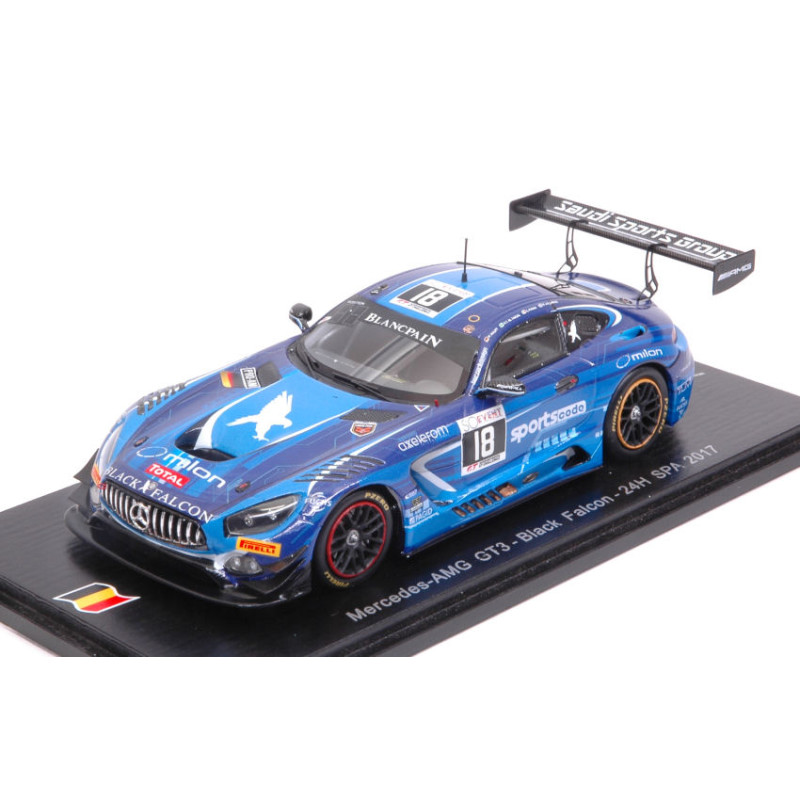 1:43 Spark Mercedes GT3 N18 NC 24H SPA 2017 AL Faisal haupt piana v.der Zande