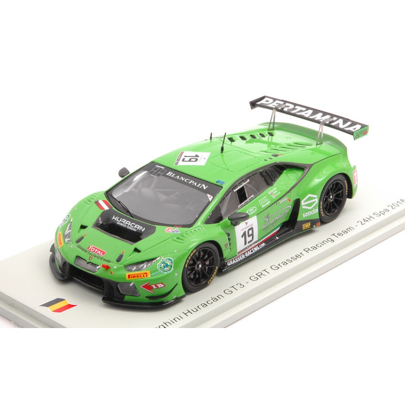 1:43 Spark Lamborghini Huracan GT3 N19 24H SPA 2016 Piccini stolz beretta