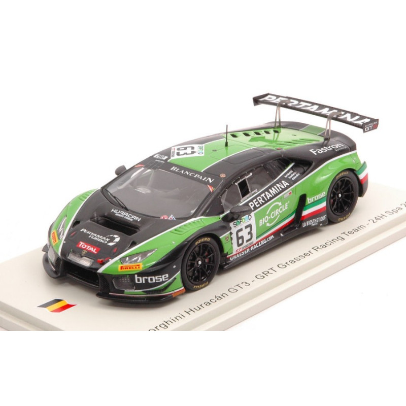 1:43 Spark Lamborghini Huracan GT3 N63 24H SPA 2017 Bortolotti caldarelli engelha