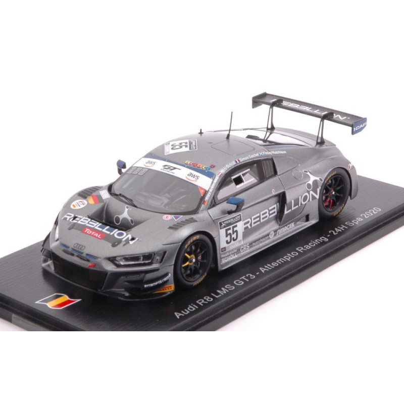 1:43 Spark Audi R8 GT3 N55 24H SPA 2020 Scholl gachet aka hutchison