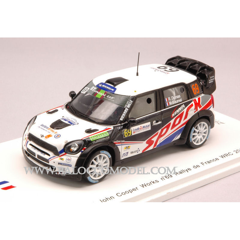 1:43 Spark Mini John Cooper N69 Rally DE France 2012 Dumas baumel