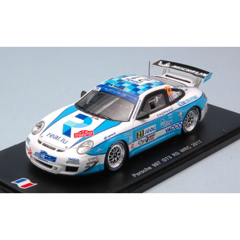 1:43 Spark Porsche 997 GT3 N21 18th T.de Corse WRC 2017 P.chiappe r.dumas