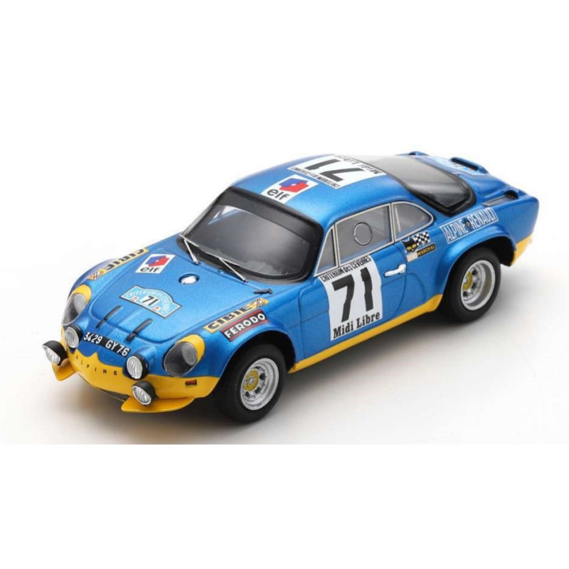 1:43 Spark Alpine A110 N71 Winner Crit.de Cevennes 1971 B.darniche a.mahe