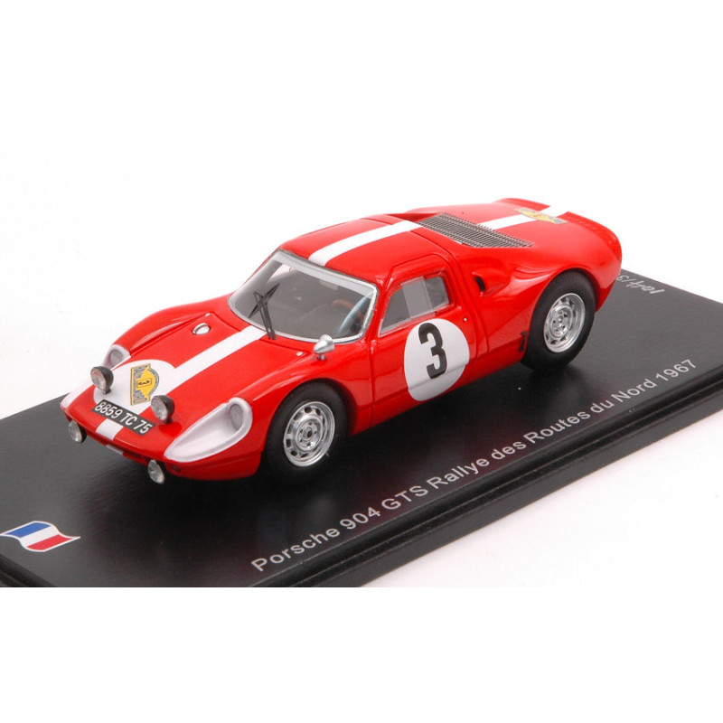 1:43 Spark Porsche 904 GTS N3 Rallye DES Routes DU Nord 1966 Roques dumouss.