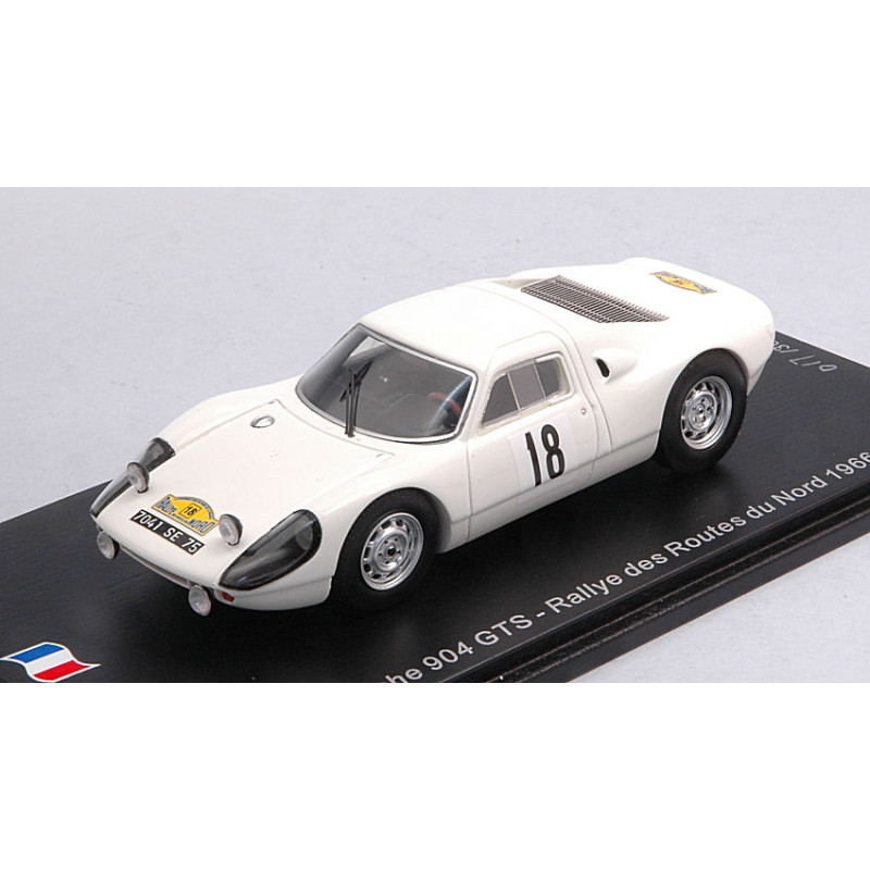 1:43 Spark Porsche 904 GTS N18 Rally DES Routes DU Nord 1966 J.schlesser a.schless