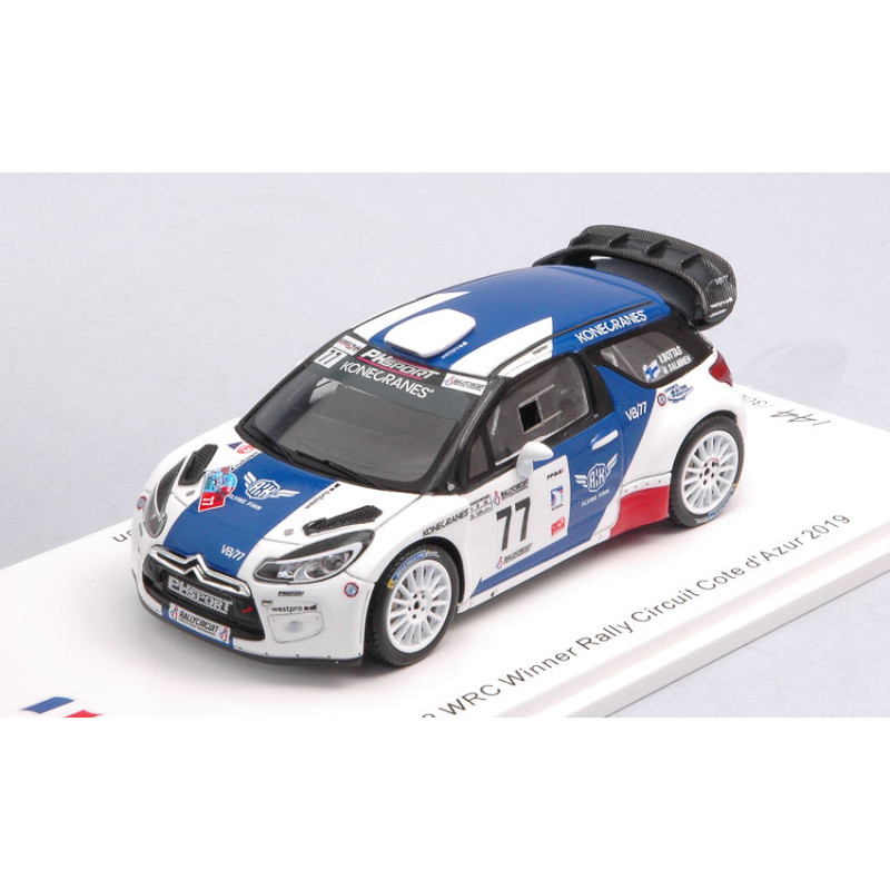 1:43 Spark Citroen DS3 WRC N77 Winner R.cote D'azur 2019 V.bottas m.salminem