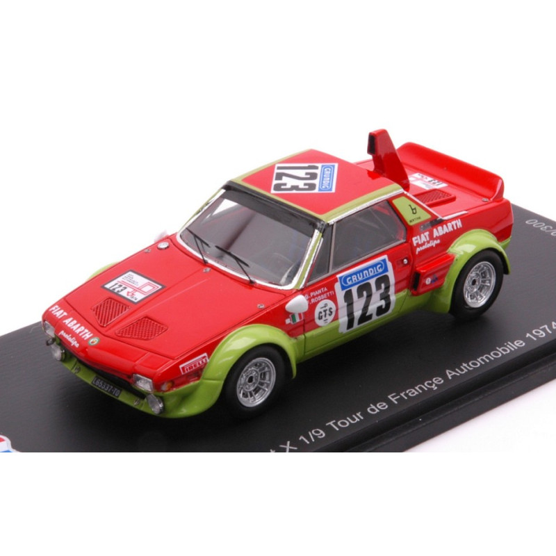 1:43 Spark Fiat X 1/9 Abarth N123 Tour D.france AUT.1974 G.pianta f.rossetti