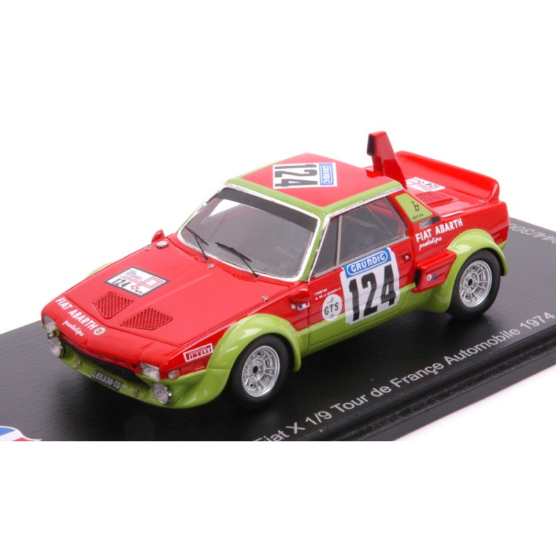 1:43 Spark Fiat X 1/9 Abarth N124 Tour D.france AUT.1974 Cvhristine la Grandive