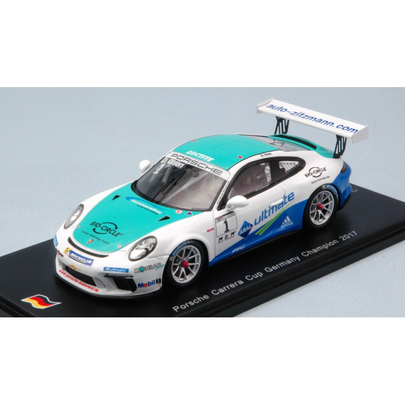 1:43 Spark Porsche 911 GT3 CUP N1 Germany Champion 2017 Dennis Olsen