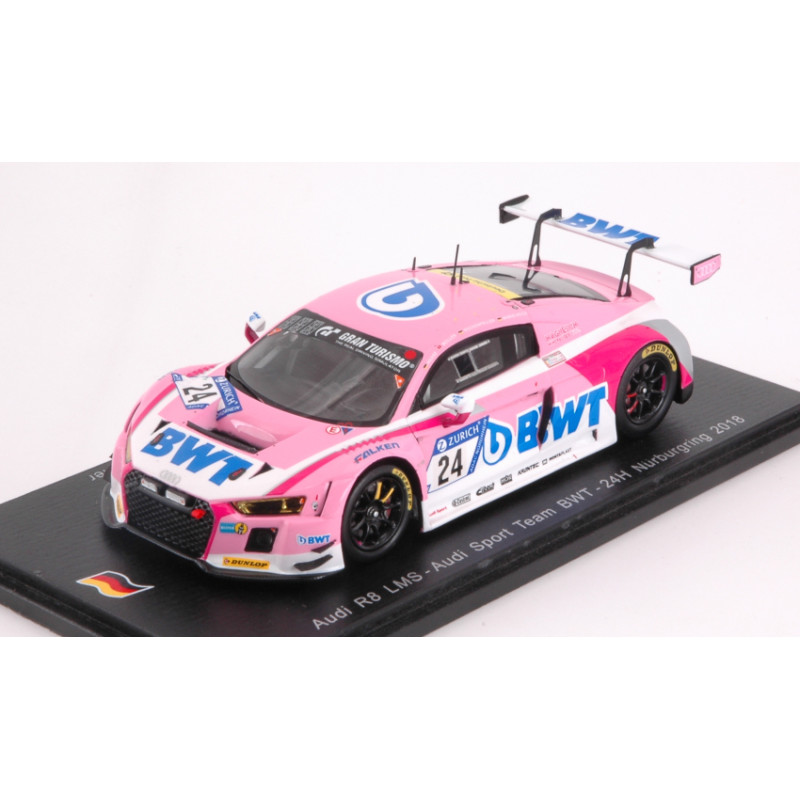 1:43 Spark Audi R8 N24 24H Nurburgring 2018 Winckelhock rockenfeller haase muller