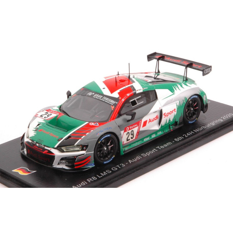 1:43 Spark Audi R8 GT3 N29 6th 24H Nurburgring 2020 Drudi mies rast van DER Linde