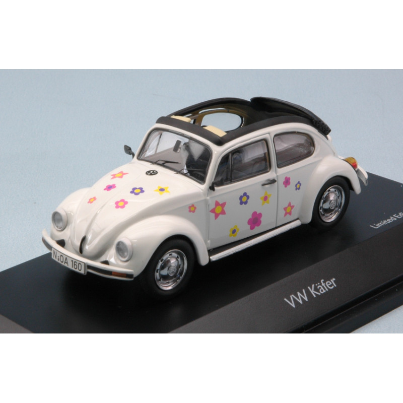 1:43 Schuco VW Kafer Open AIR Blumen Bianco